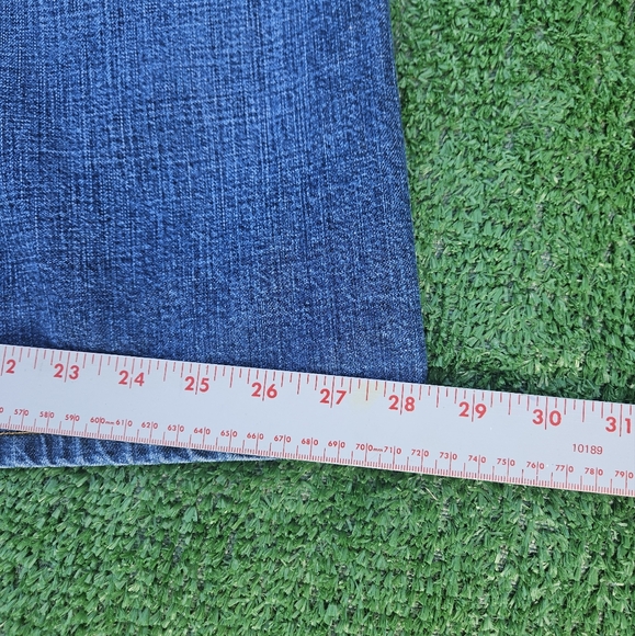 Vintage Polo Jeans Company Ralph Lauren Long Denim Skirt with Front Slit Size 12 - Picture 14 of 16